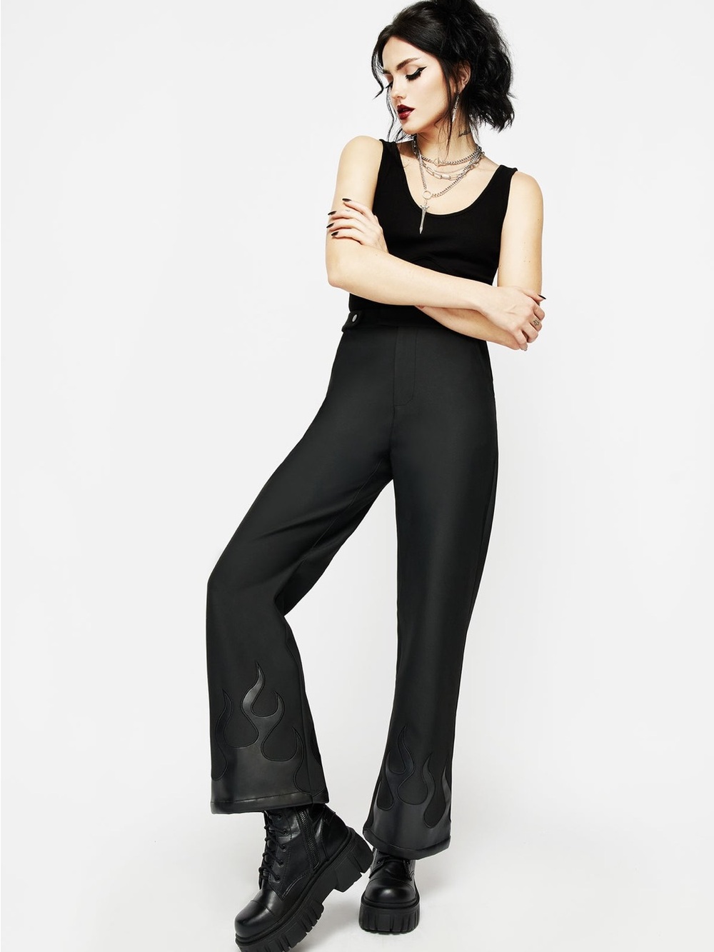 Disturbia Ignite Faux Leather Tailored Trousers
